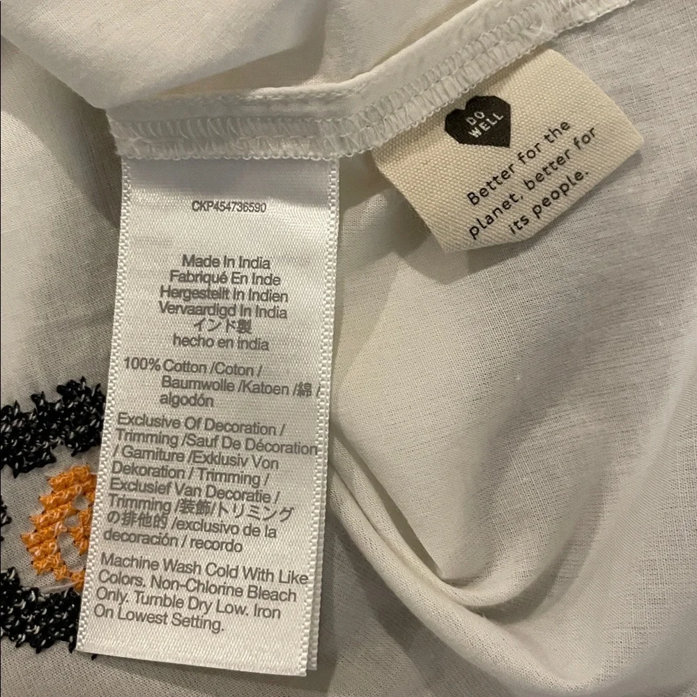 Madewell Embroidered Flutter Sleeve Top Size M - Picture 12 of 12